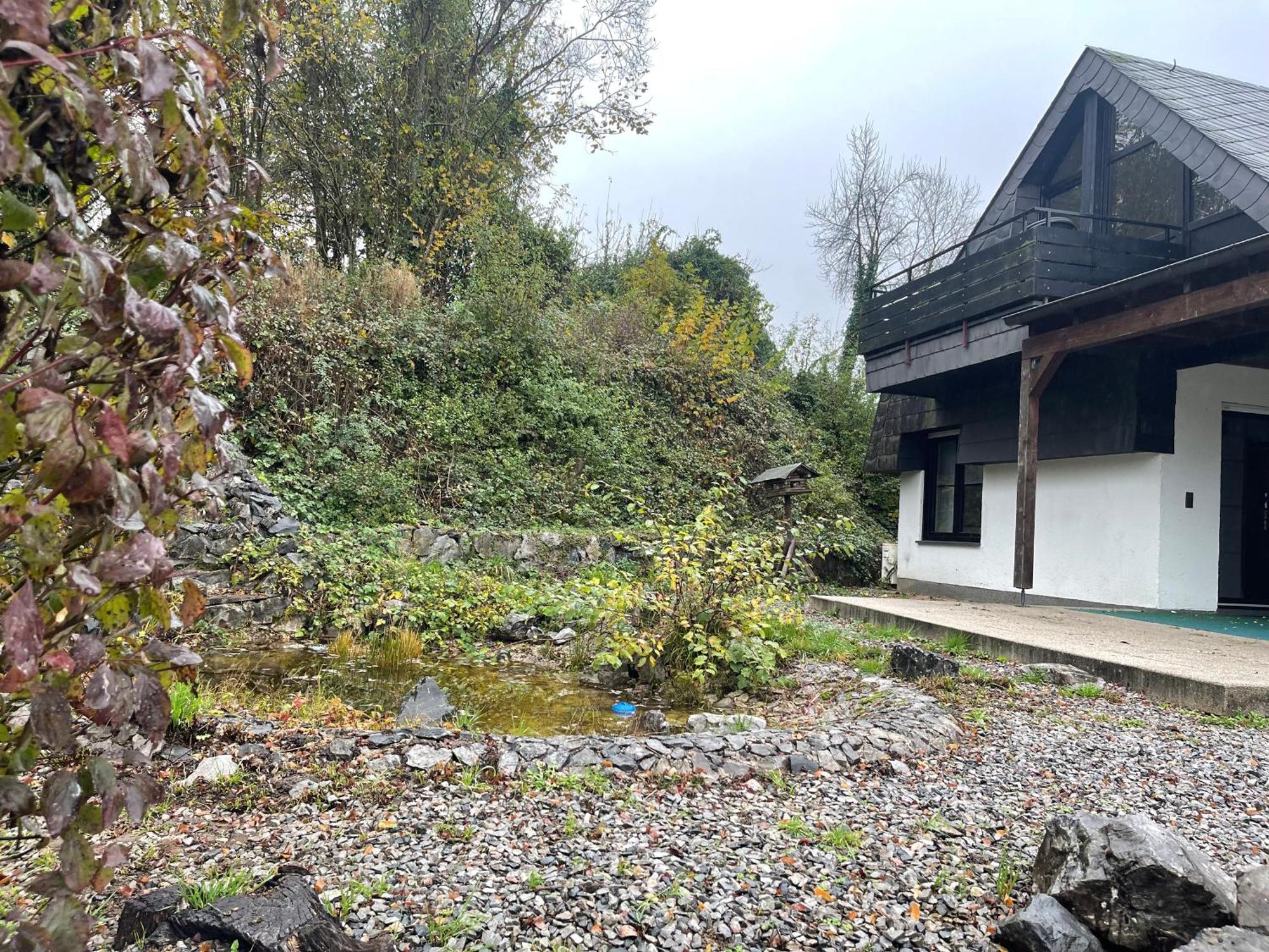 Gehobene Ferienwohnung Mit Grosser Terrasse Eigenem Garten Und Teich Ideal Sich Wohl Zu Fuehlen Hadamar Exterior photo